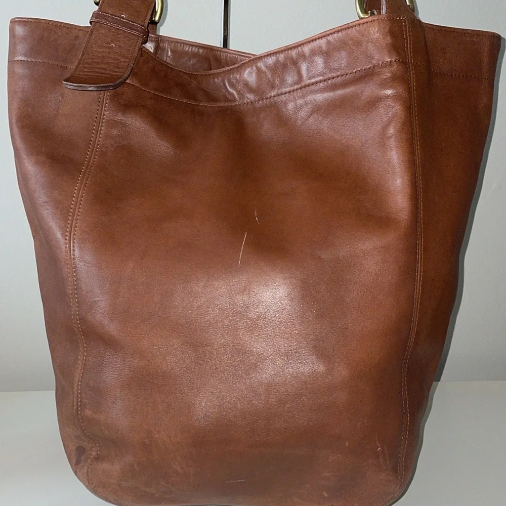 COACH VINTAGE DUFFLE SOHO XL Brown LEATHER BAG Authentication Papers - Picture 4 of 11